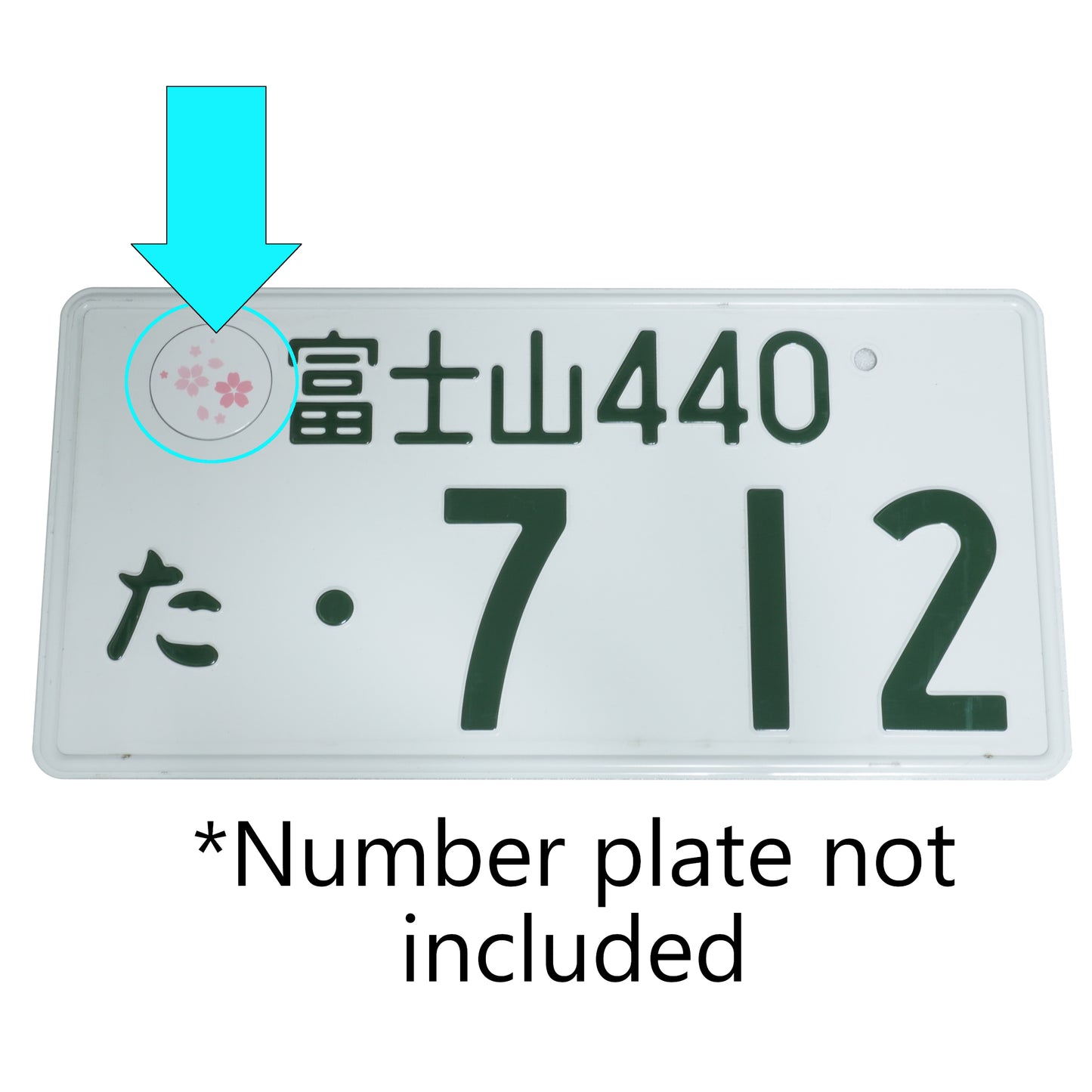 Genuine Japanese Vehicle Number Plate 40mm Hole Cover