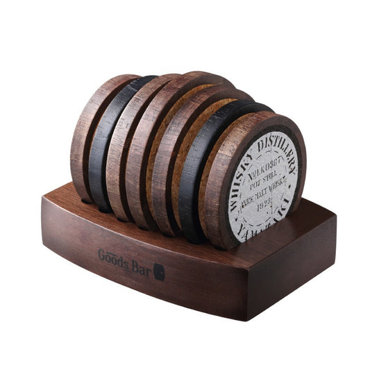 Suntory Good's Bar Barrel-shaped Cork Coasters (Set of 7)