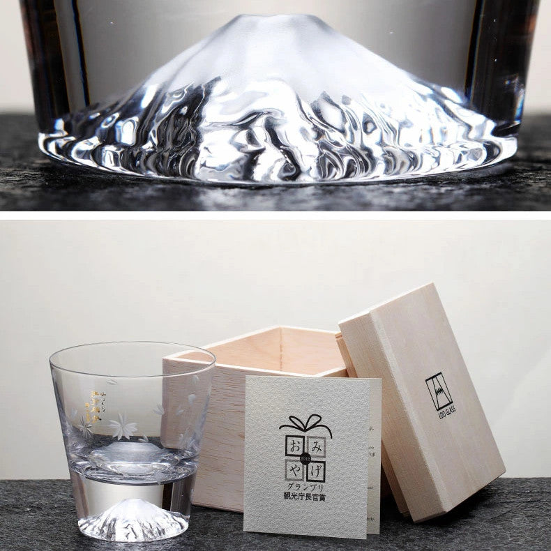 Fujisan Glass Rock Tumbler