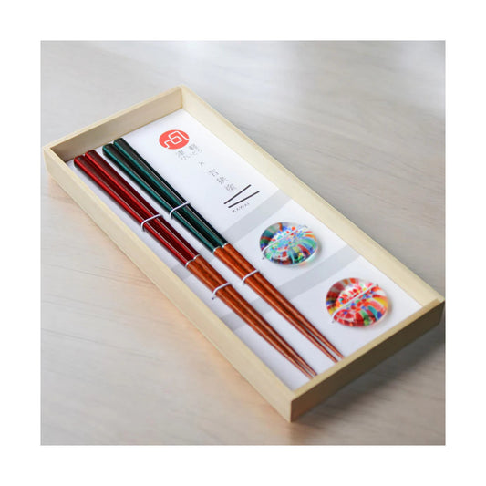 Tsugaru Biidoro Chopsticks Set (Chopsticks and Rests)